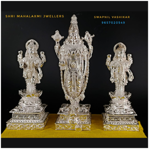 Tirupati Padmavati Laxmi idols in silver