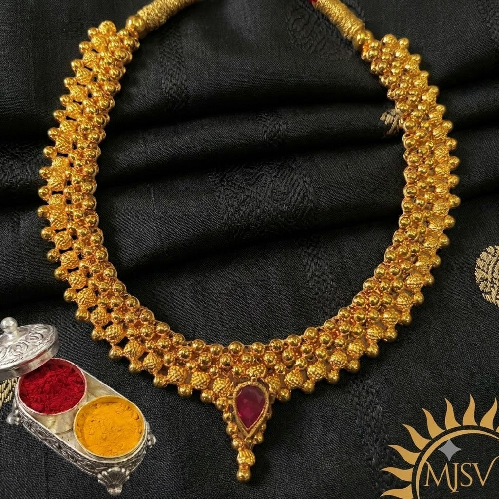 bridal necklace real gold thushi