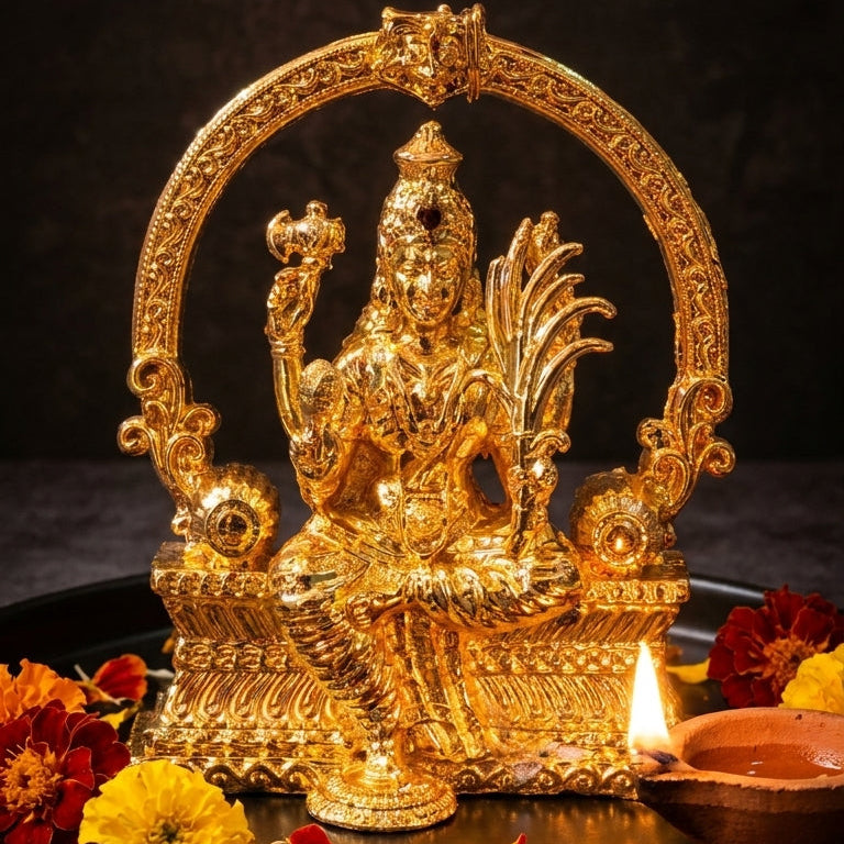 Lalita Tripur Sundari  Murti In Panchdhatu