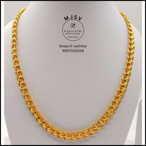 Lotus chain for men in real gold