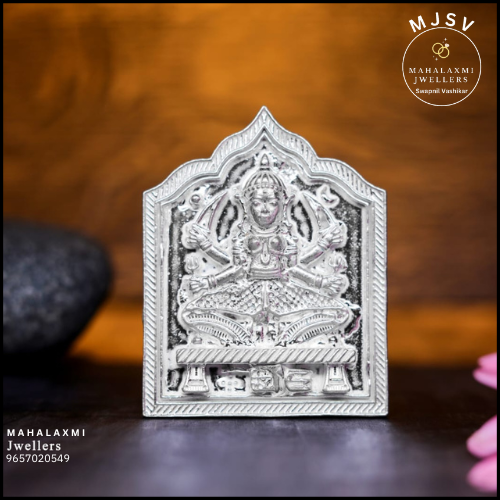 Chourang Laxmi 3D taak in silver