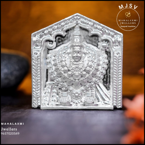 Tuljabhavani Alankar rup 3D taak in silver