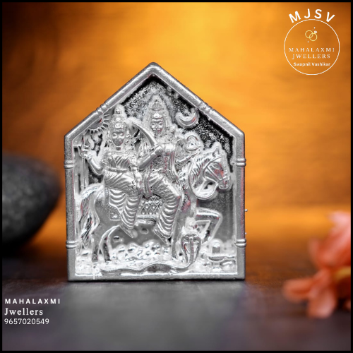 Bhairi bhawani 3D taak in silver