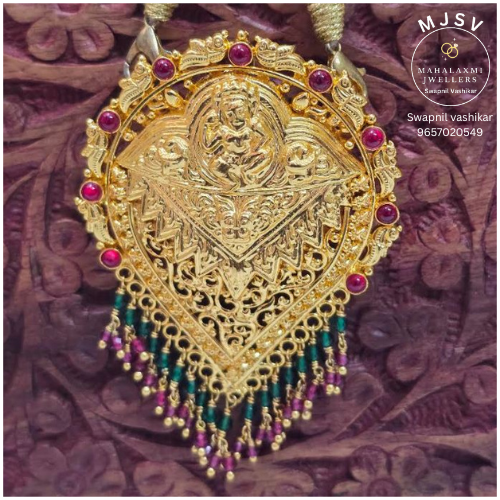 Silver Krishna Pendent with gold coated