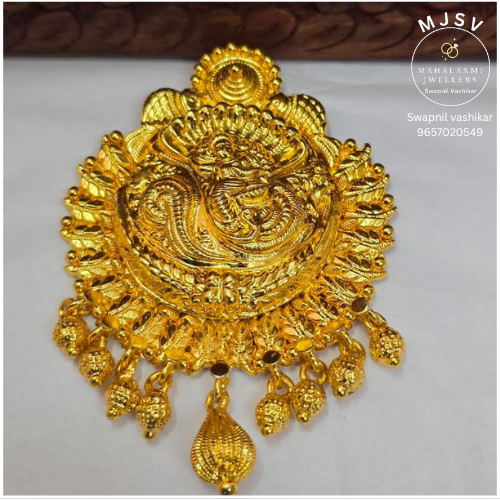 Silver ShriKrishna Pendent with gold coated
