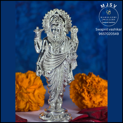Dhanvantari idol in silver