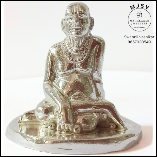 Swami Samartha idol in silver