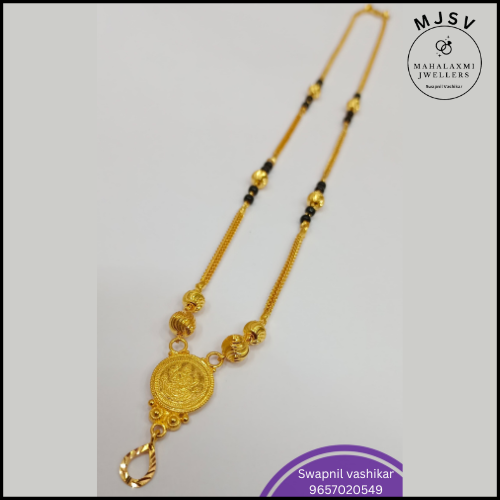 Short goth mangalsutra in real gold