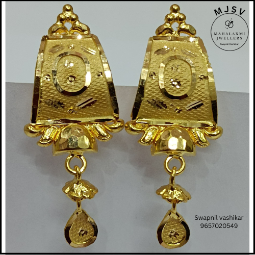light weight earrings in real gold