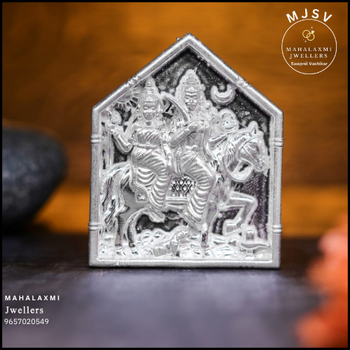 Khandoba Mhalsa 3D taak in silver