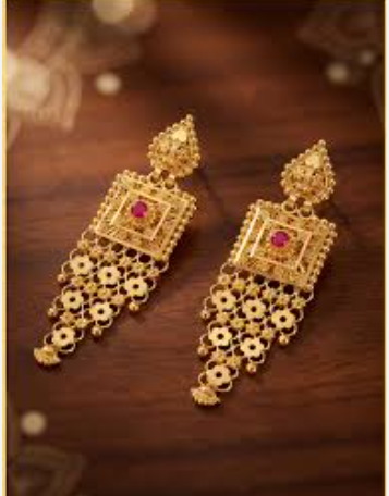 Tassel and traditional earrings