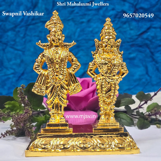 Vithal rukmini 3d idol in Panchdhatu