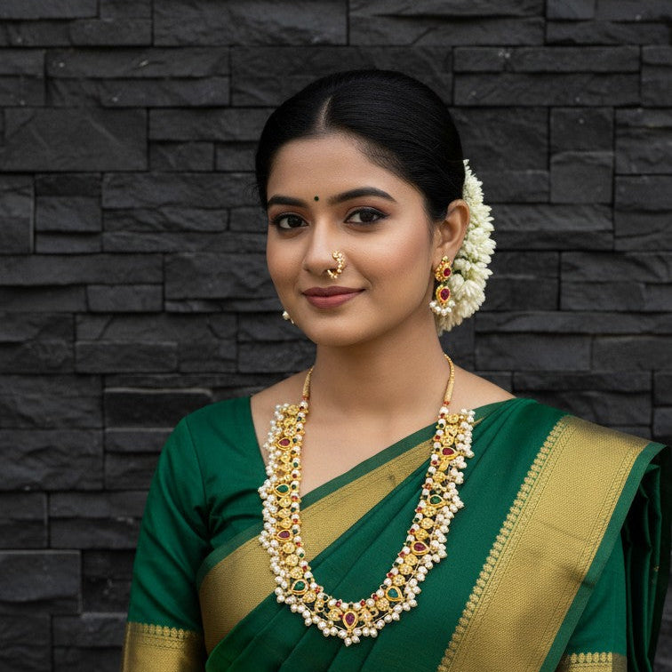 Premium Kolhapuri Pearl Saaj