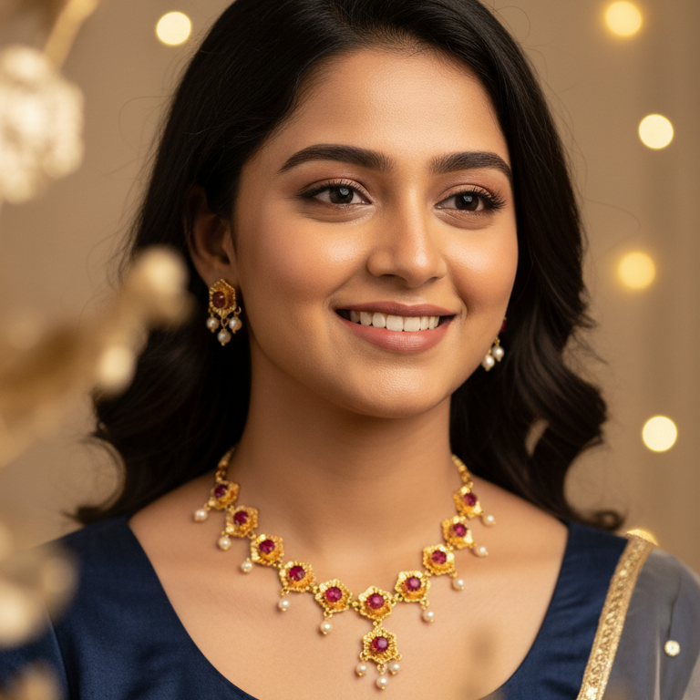 Designer Flower Neckless