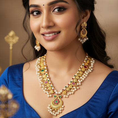 Premium Peacock Saaj