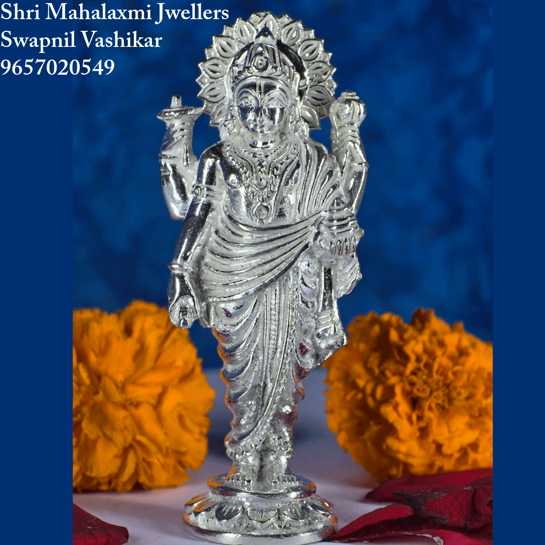 Dhanvantari murti in silver
