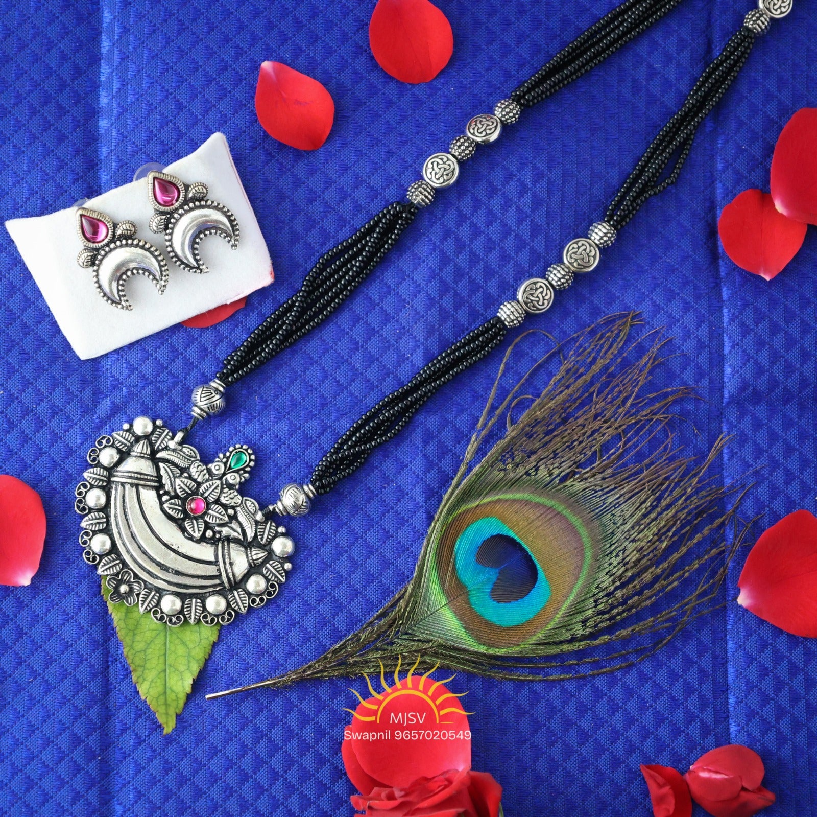 Silver Oxi  Chandra Mangalsutra