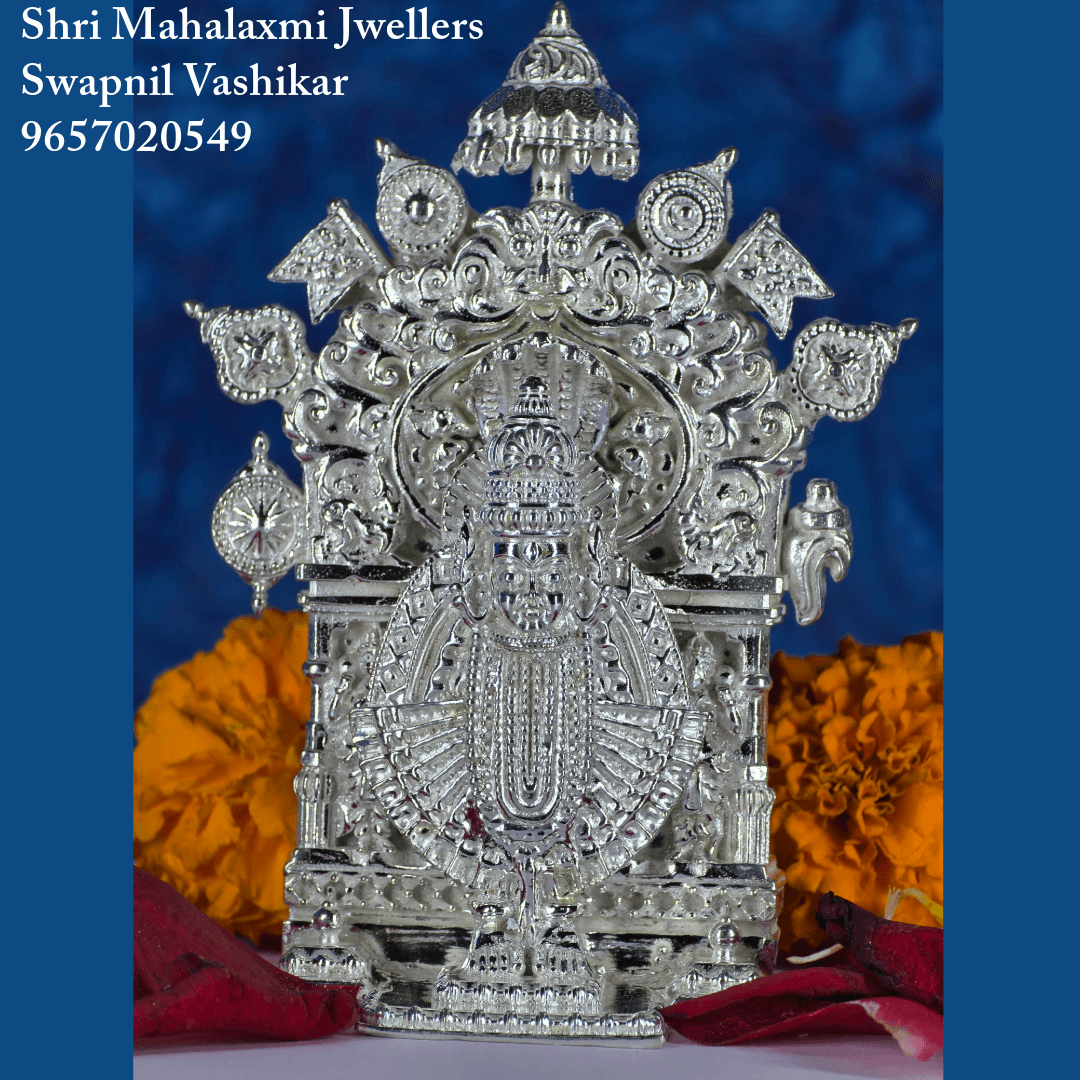 Kolhapur mahalaxmi in alankar puja - 5 Inch