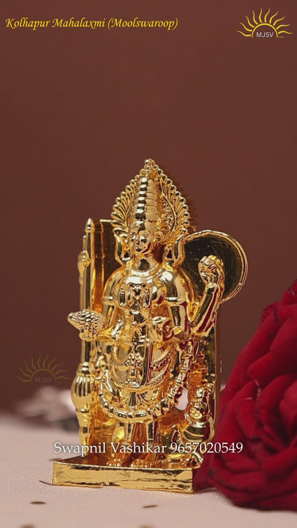 Kolhapur mahalaxmi mul swarup idol 3 inches New Version .