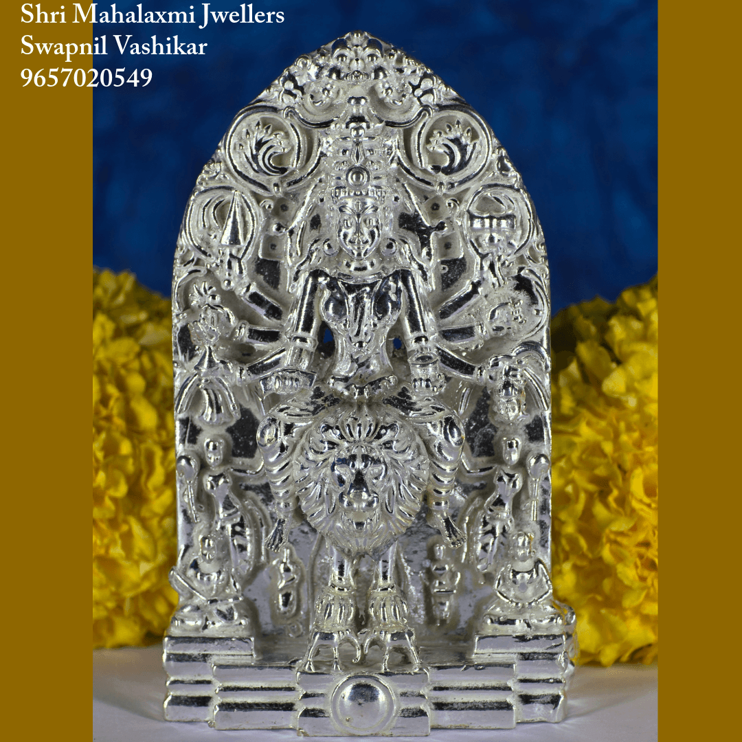 Shakambari / banshankari in silver - 5 inch