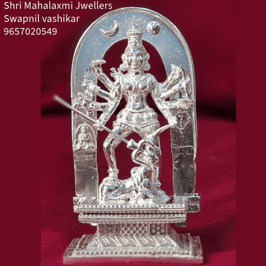 Tuljabhavani in silver in utsav murti style
