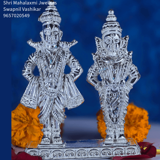 Vithhal rukmini in real silver