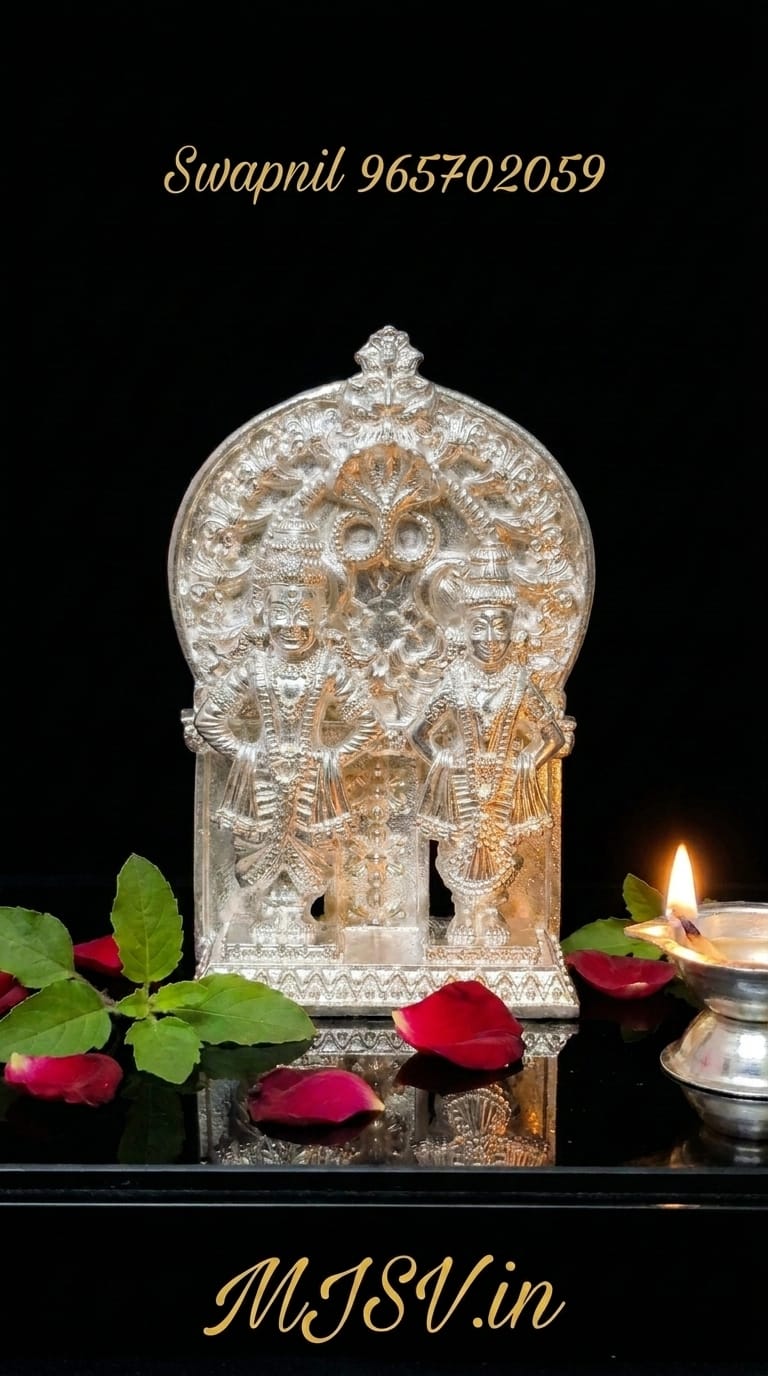 Vitthal Rukmini In 925 Real Silver